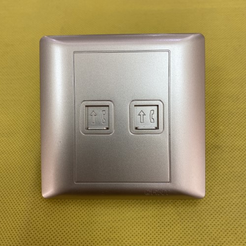 Bộ ổ cắm điện thoại đôi màu vàng